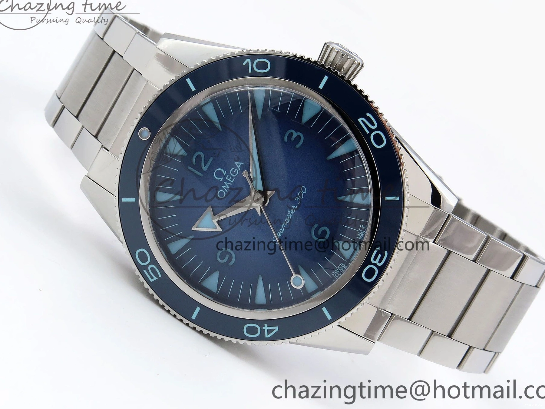 0101 Seamaster 300 Heritage VSF 1:1 Best Edition Blue Dial on SS Bracelet A8912 Super Clone Packable 7716